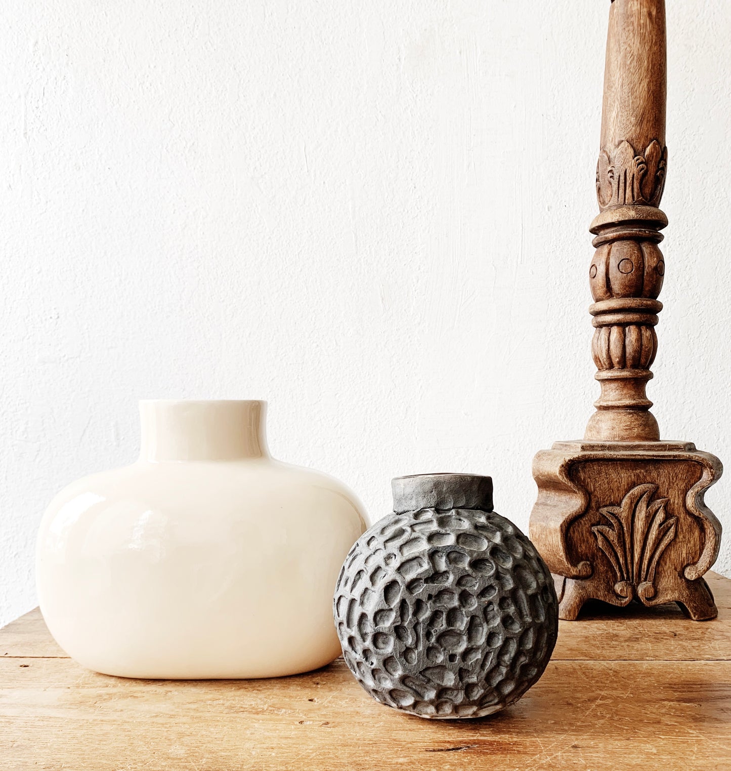 Handmade Brutalist Style Pottery Vase