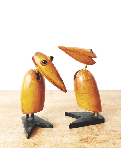 Vintage Wooden Bird Clip