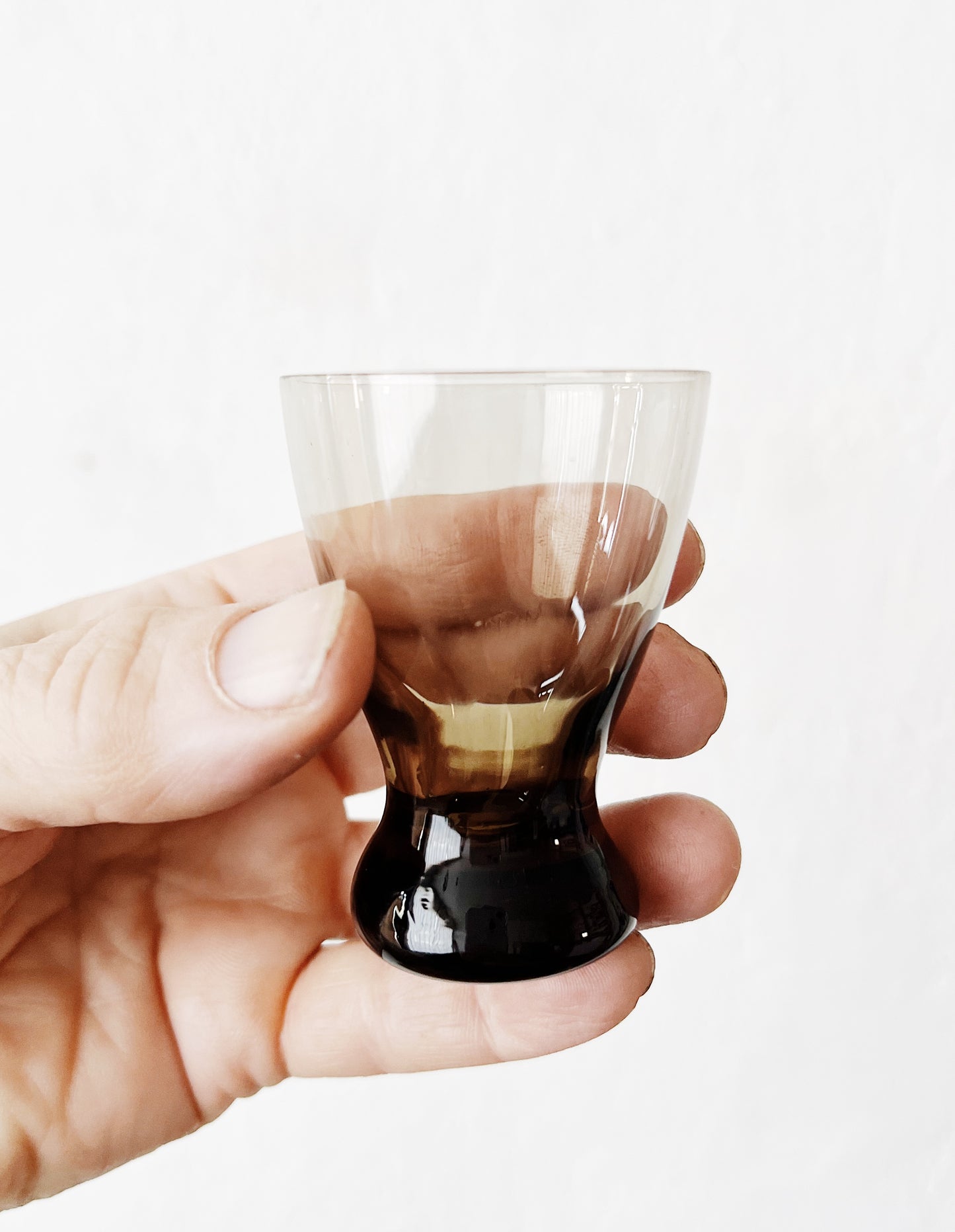 Vintage Danish Smoke Glass Liqueur Set