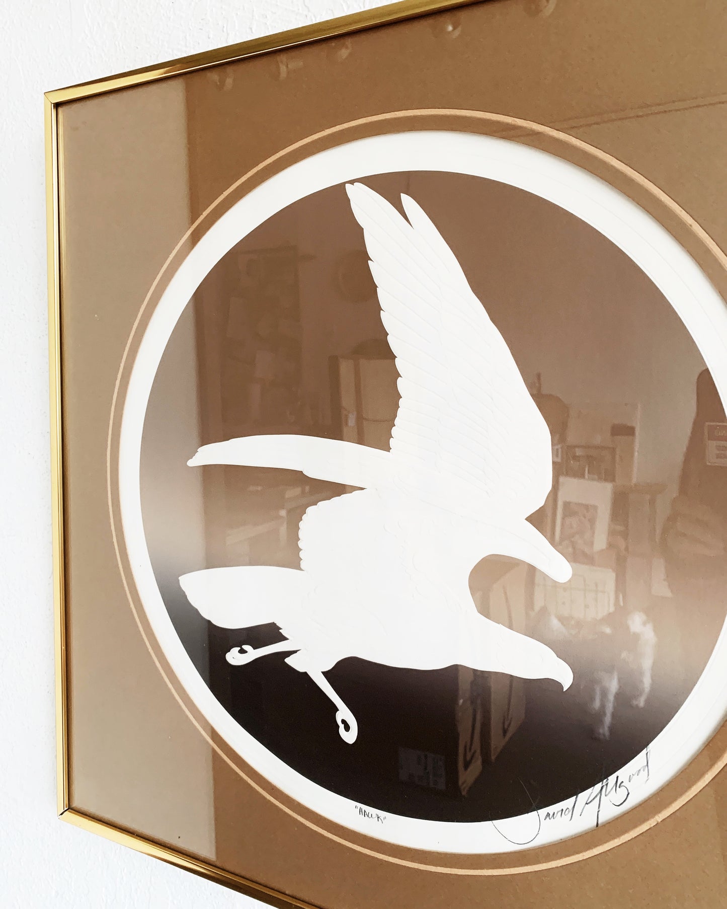 Vintage Signed Hawk Art