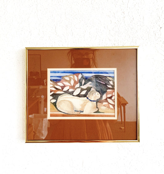 Vintage Framed Watercolor