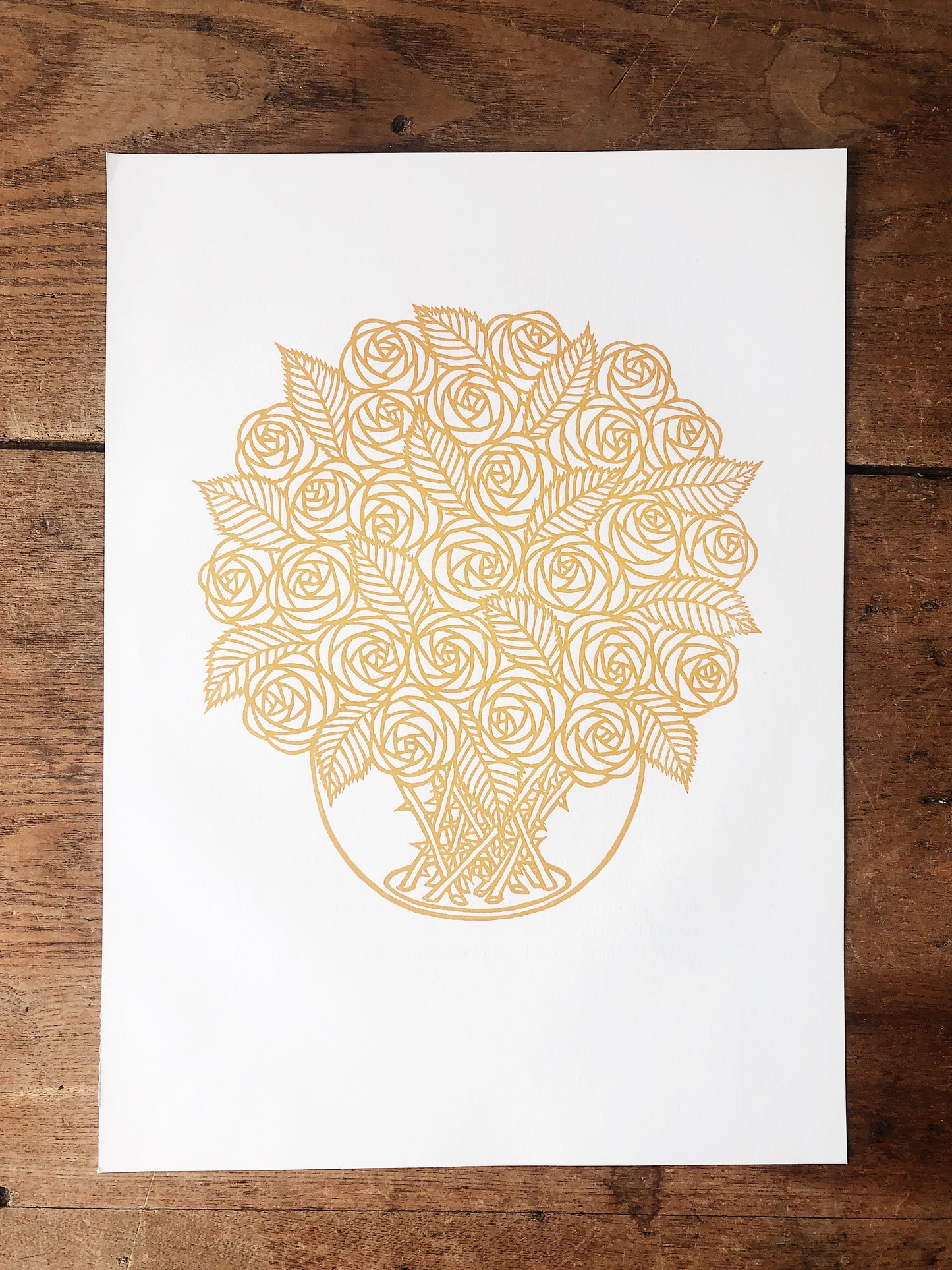 Vintage Czechoslovakian Wood Cut