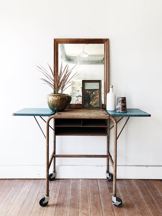 Vintage Industrial Typewriter Table Bar