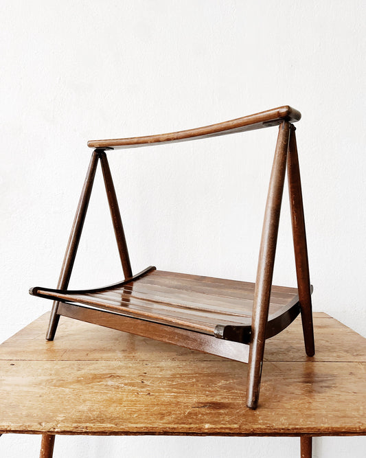 Mid Century Yugoslavian Wood Carrier