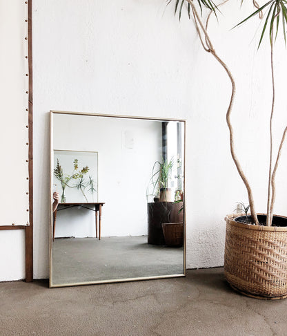 Vintage Brass Framed Mirror