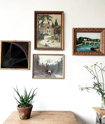 Vintage Framed Landscape Painting