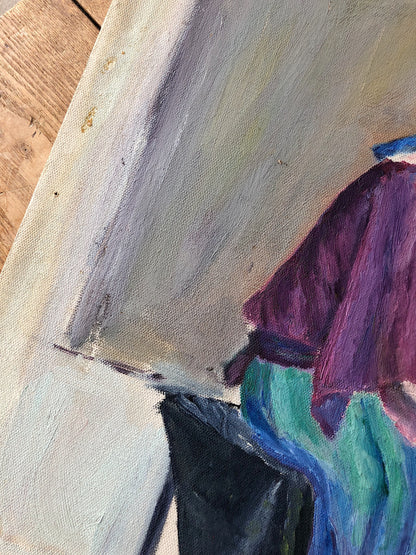 Original Vintage Portrait Painting