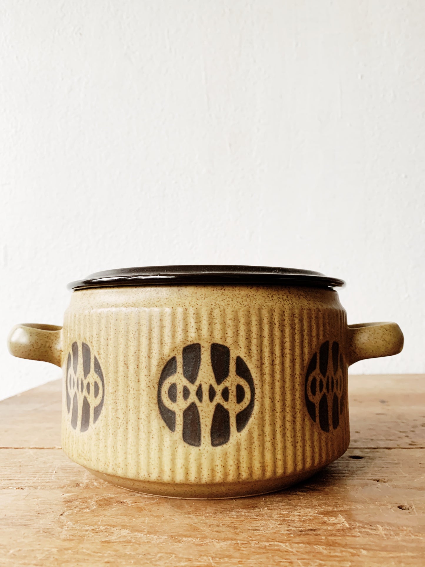 Mid Century Danish Lidded Pottery Crock