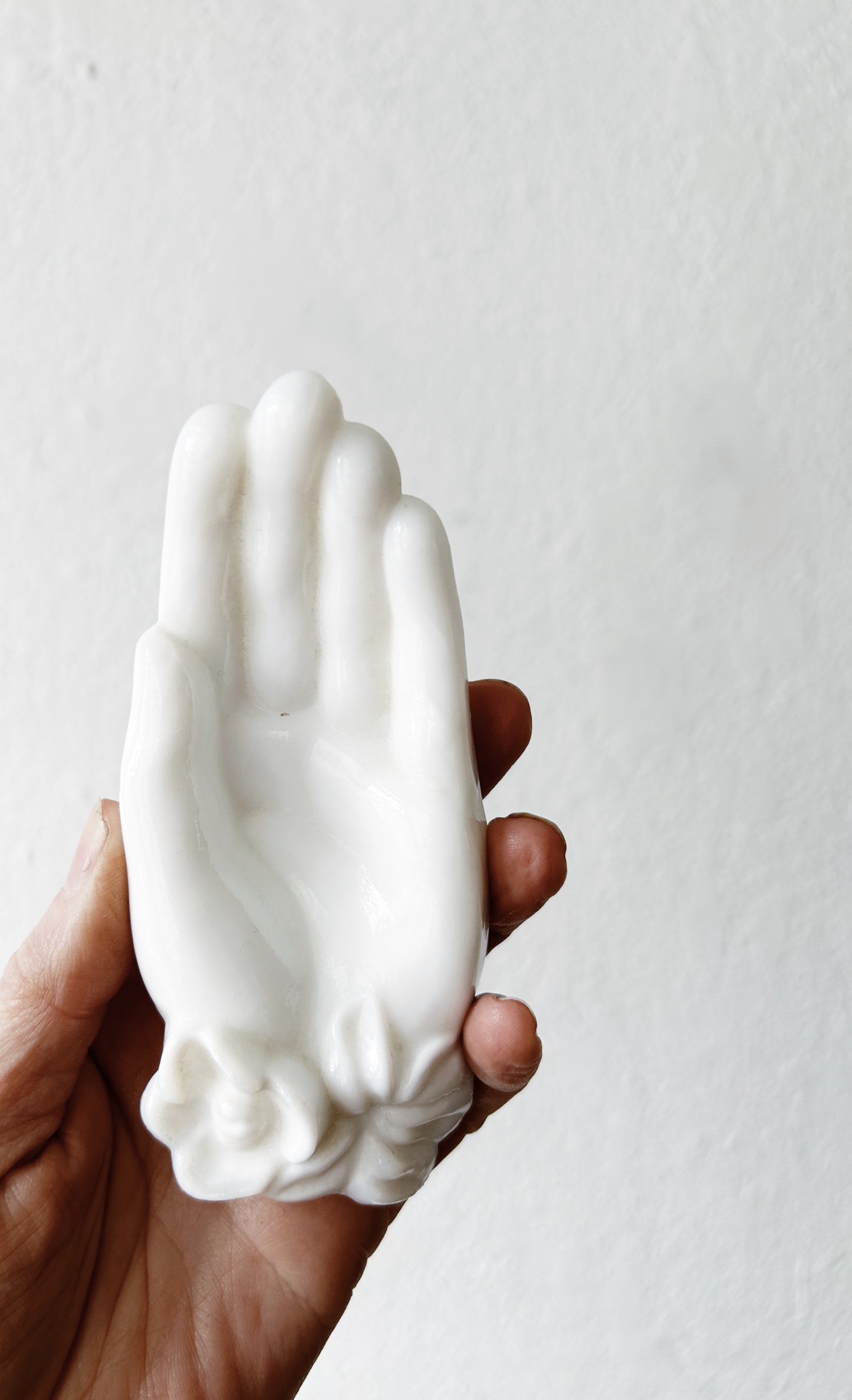 Vintage Milk Glass Hand Dish