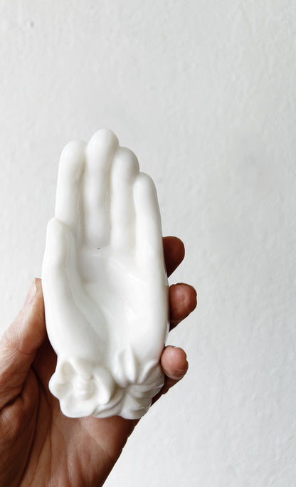 Vintage Milk Glass Hand Dish