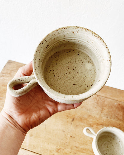 Handmade Stoneware Bowl Pair