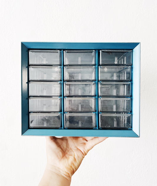 Vintage Industrial Metal Drawer Storage