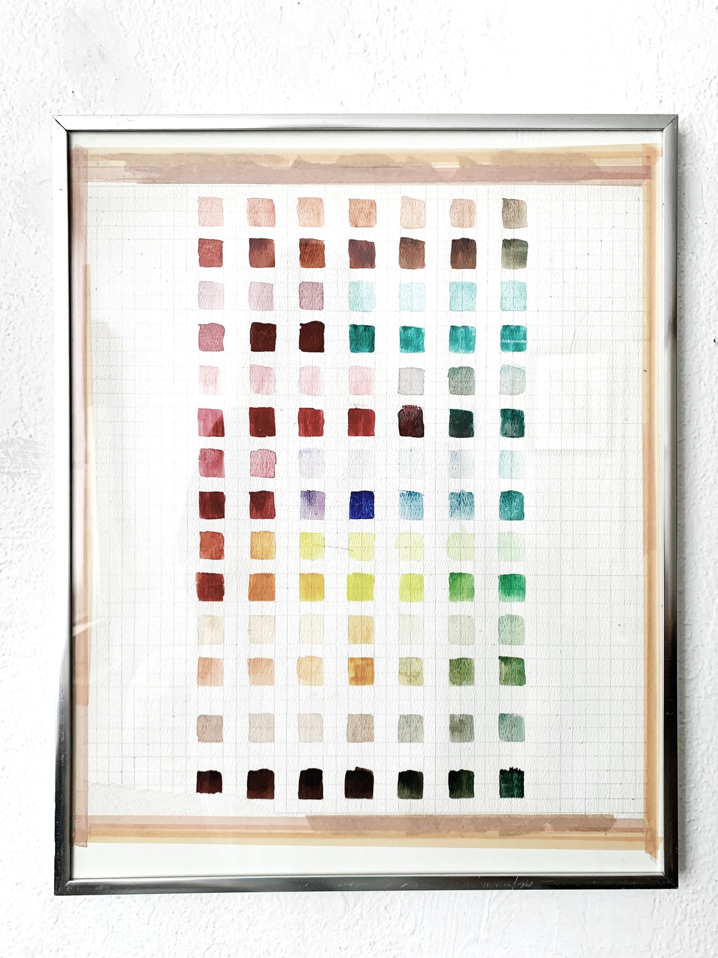 Framed Watercolor Test Sampler