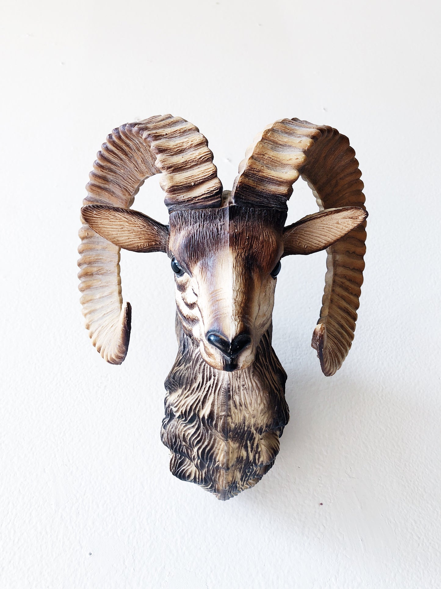 Vintage Resin Ram’s Head
