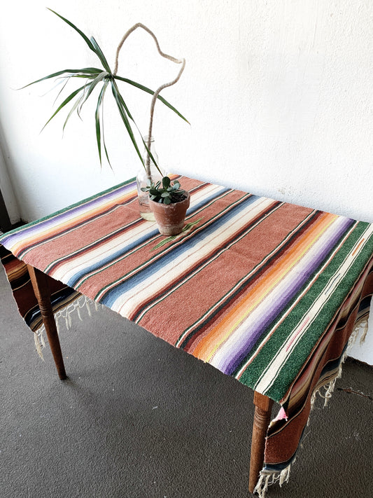 Vintage Wool Cotton Blend  Saltillo Runner