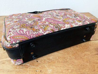 Vintage Paisley Suitcase with Keys