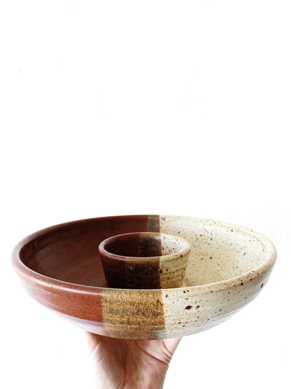 Vintage Stoneware Chip ‘n Dip