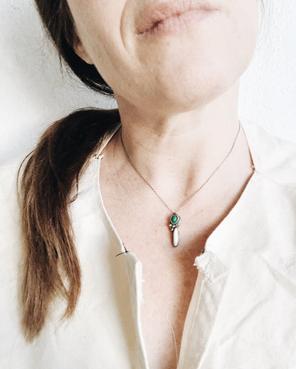 Vintage Silver and Stone Pendant