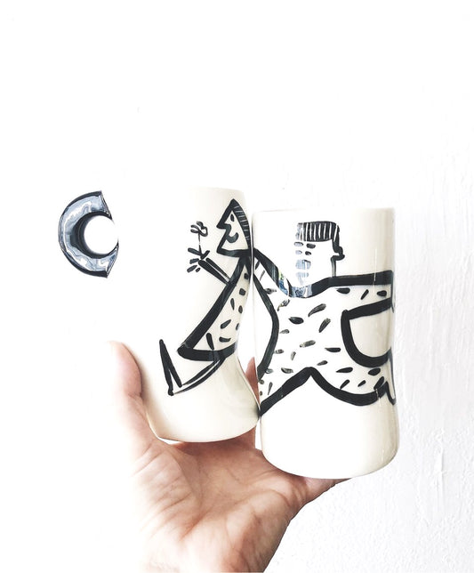 Pair of Oversized Bures Mugs