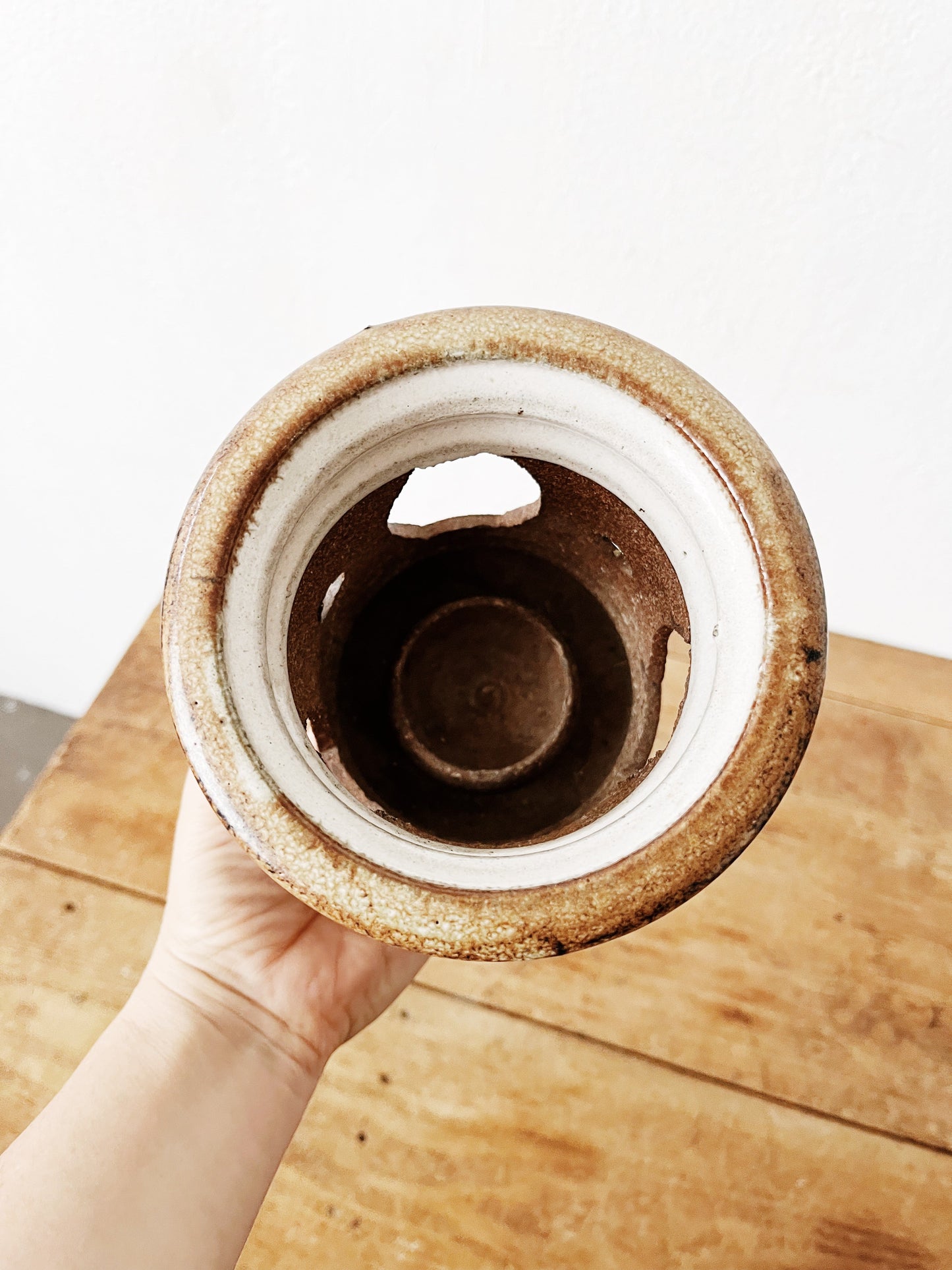 Vintage Stoneware Luminary