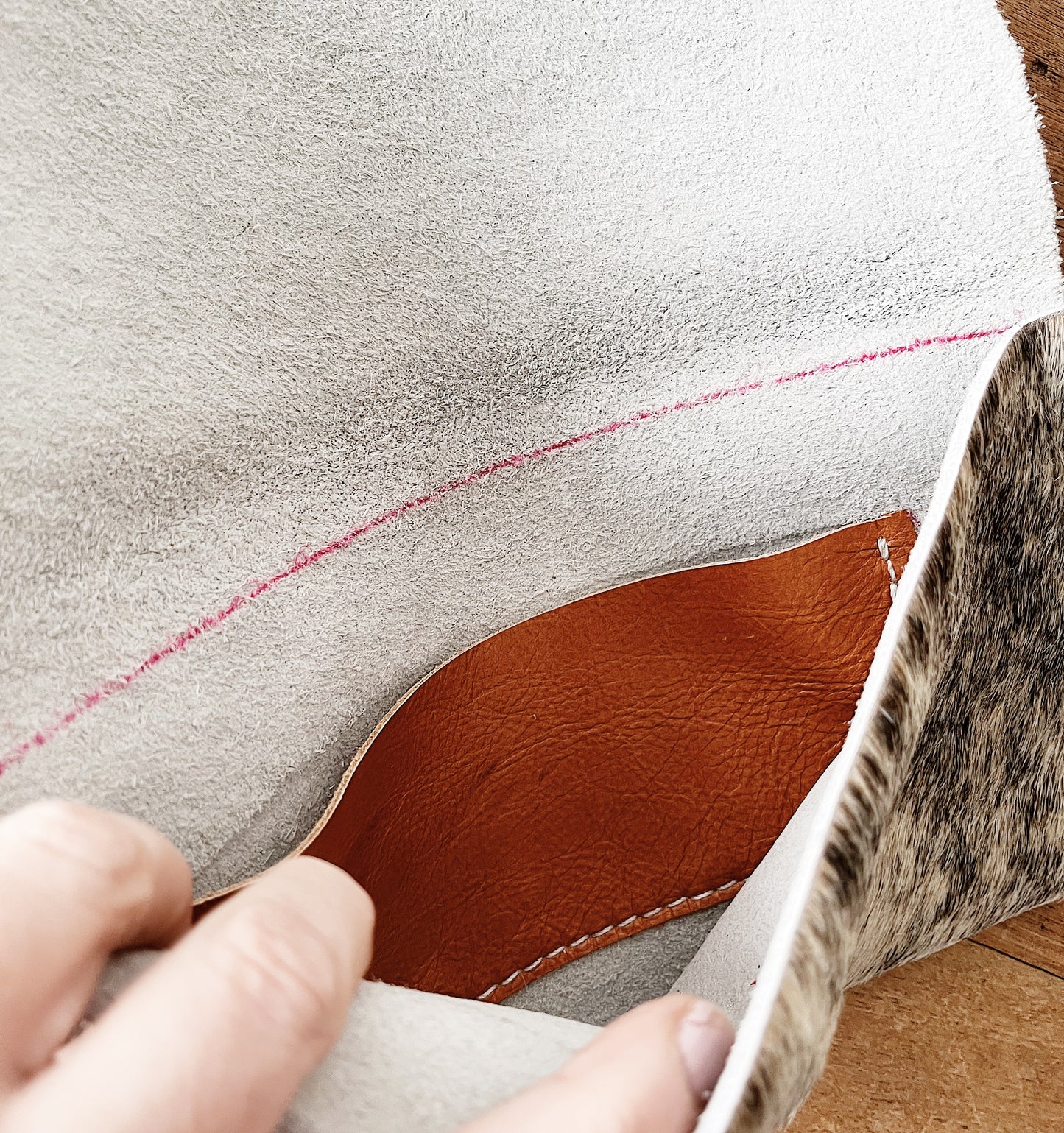 Handmade Hide Envelope Clutch