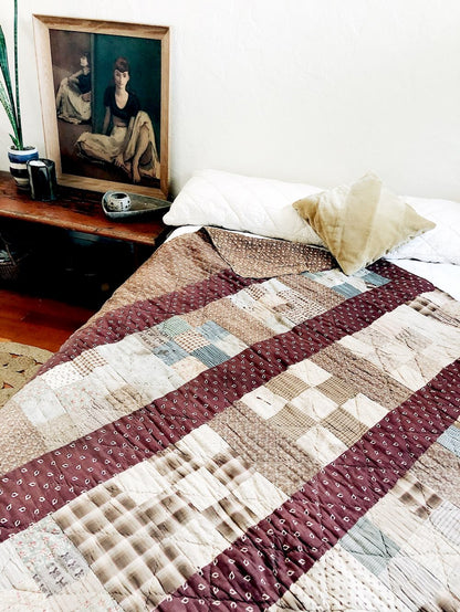 Antique Cotton Calico Quilt