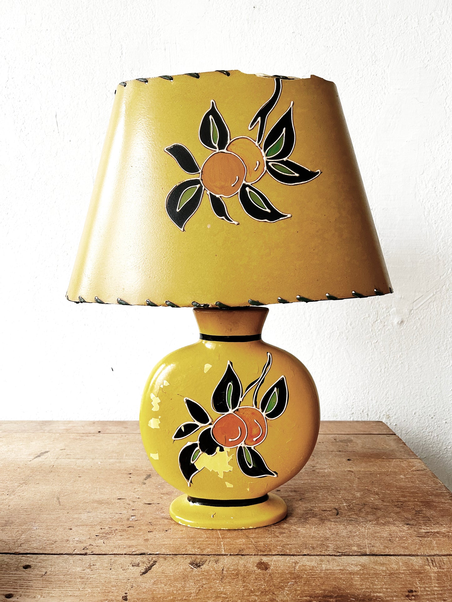 Antique Ceramic Lamp with Shade