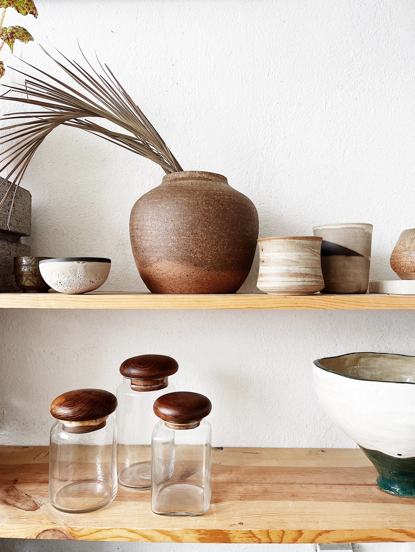 Vintage Teak Canister Set