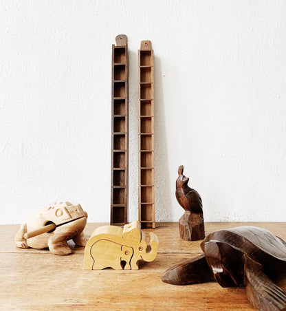 Carved Wood Quail Sculpture