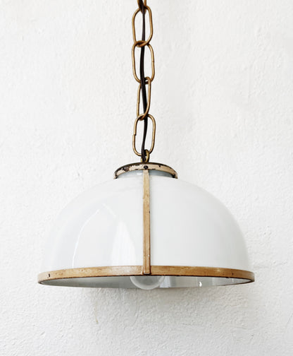 Vintage Milk Glass Pendant Lamp