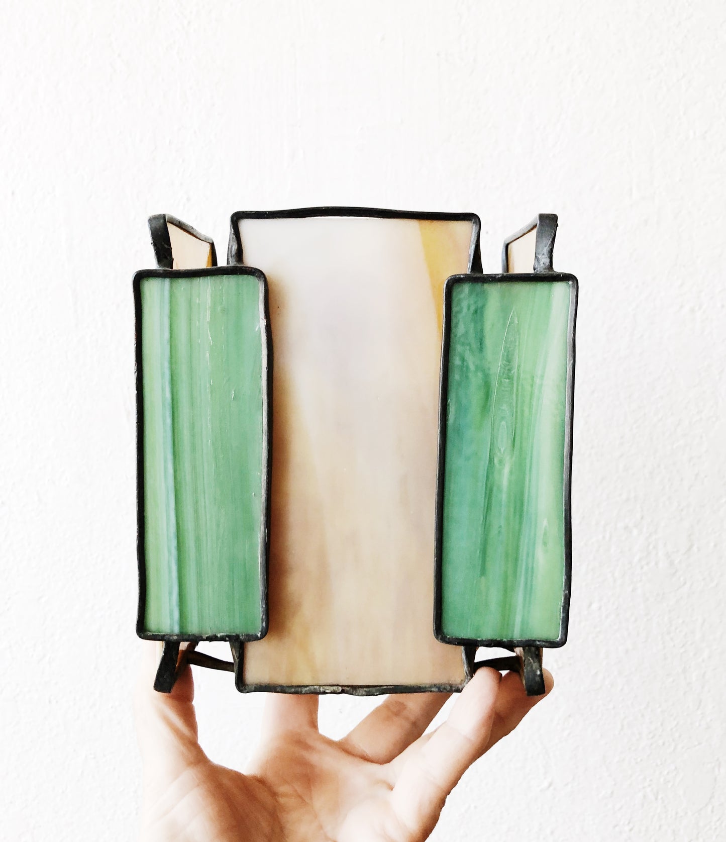 Vintage Stained Glass Lantern