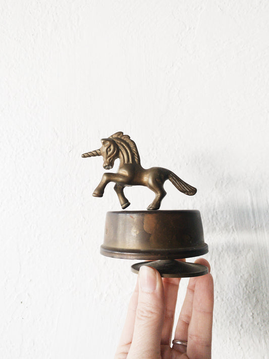 Vintage Musical Brass Unicorn