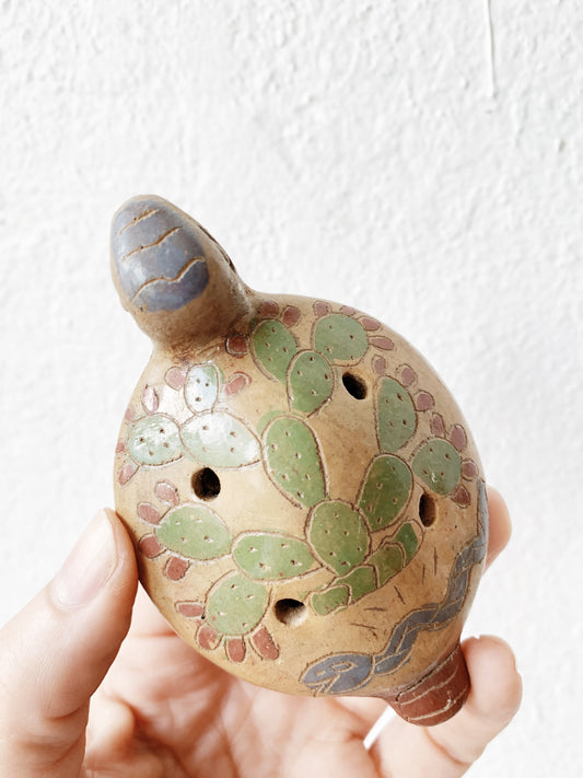 Vintage Clay Turtle Shaker