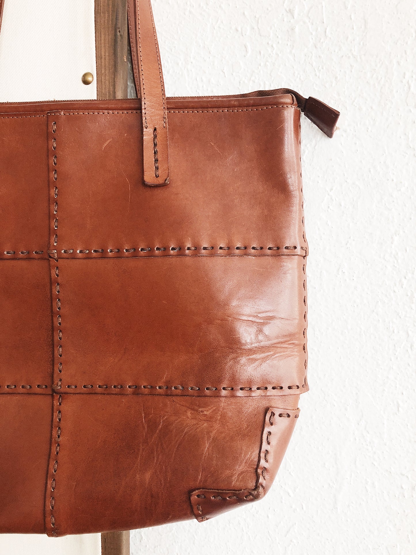 Vintage Italian Leather Patchwork Bag