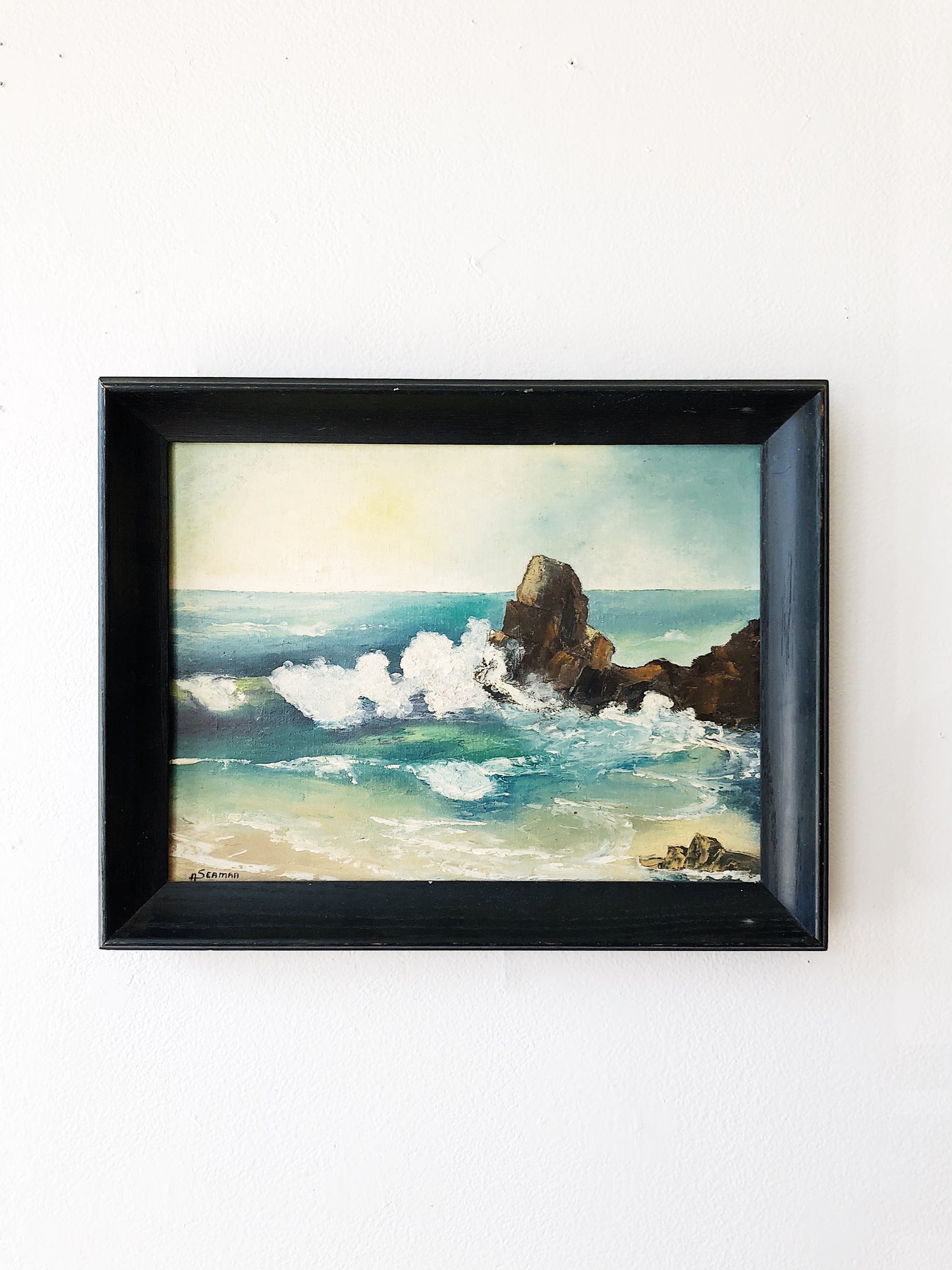 Vintage Seascape Oil Painting