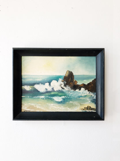 Vintage Seascape Oil Painting