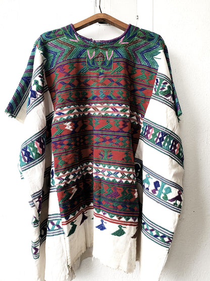 Vintage Embroidered Huichol Tunic