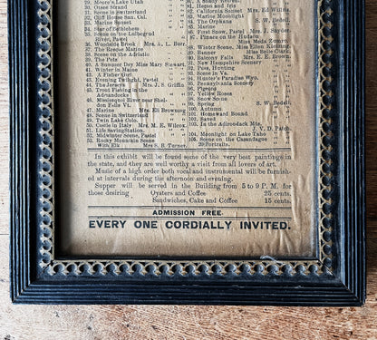 Antique Art Exhibit Advertisement