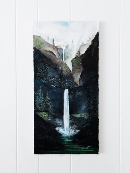 Stunning Waterfall Landscape Painting