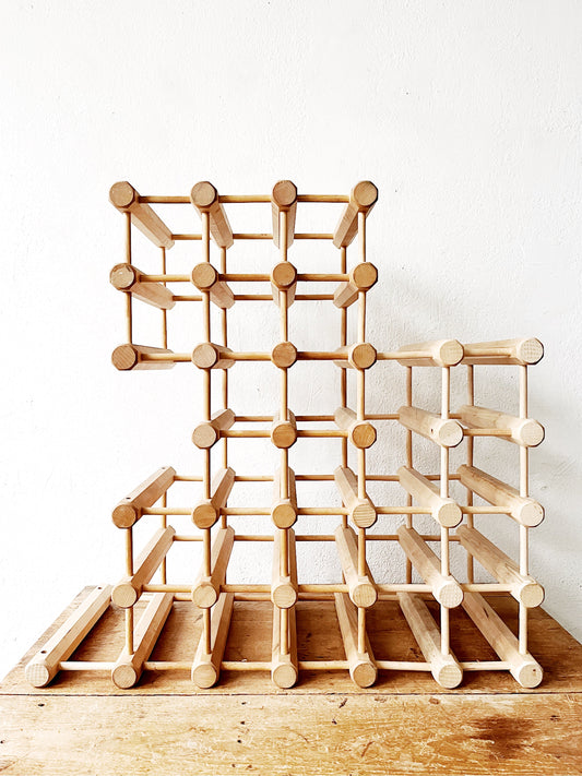 Handmade Natural Ash Modular Wine Rack