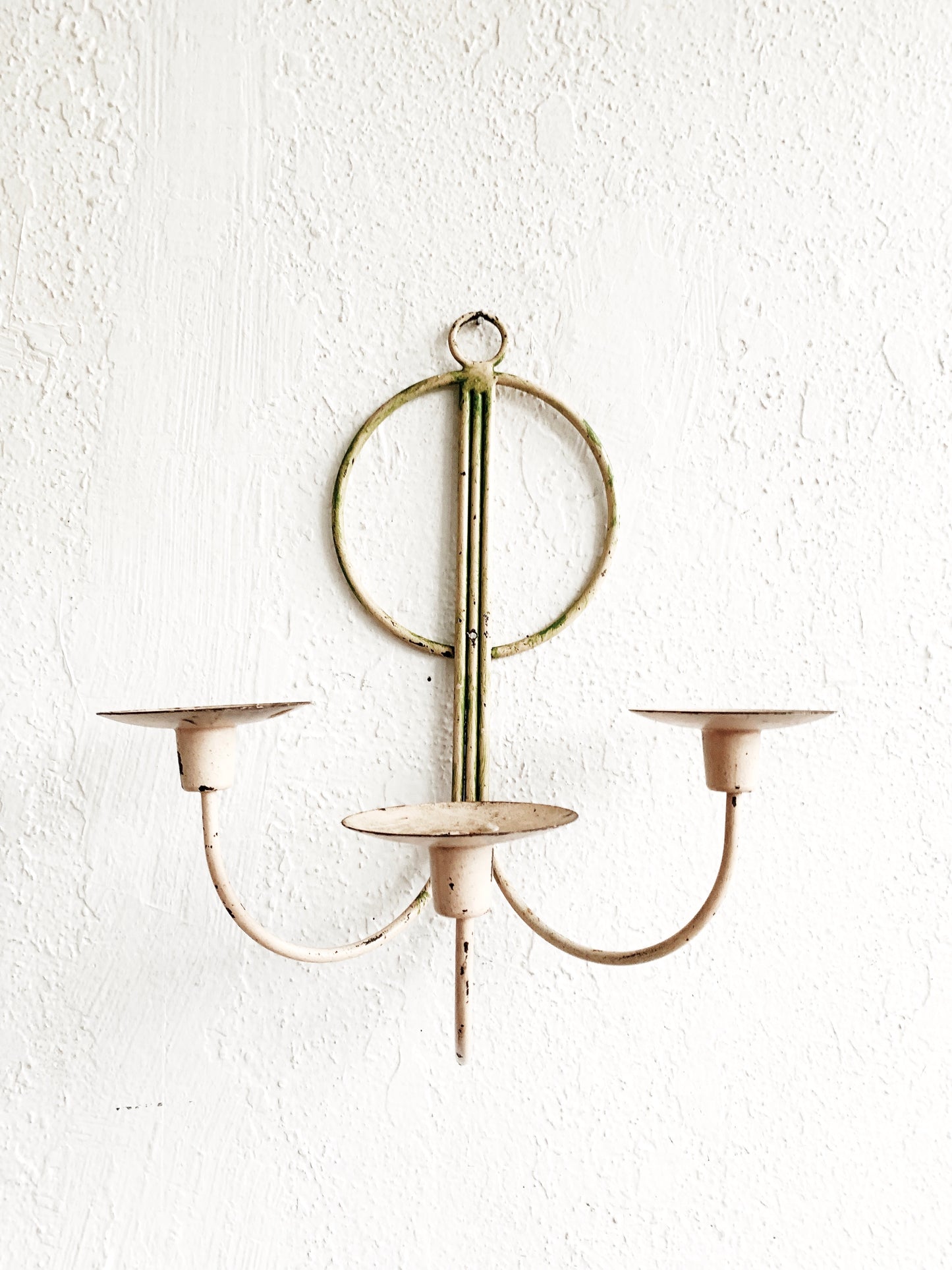 Vintage Iron Candelabra Wall Sconce