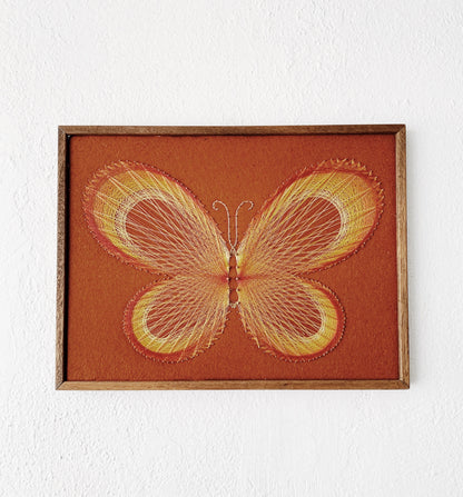 Vintage Butterfly String Art