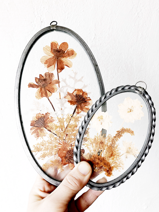 Vintage Pressed Flower Suncatcher