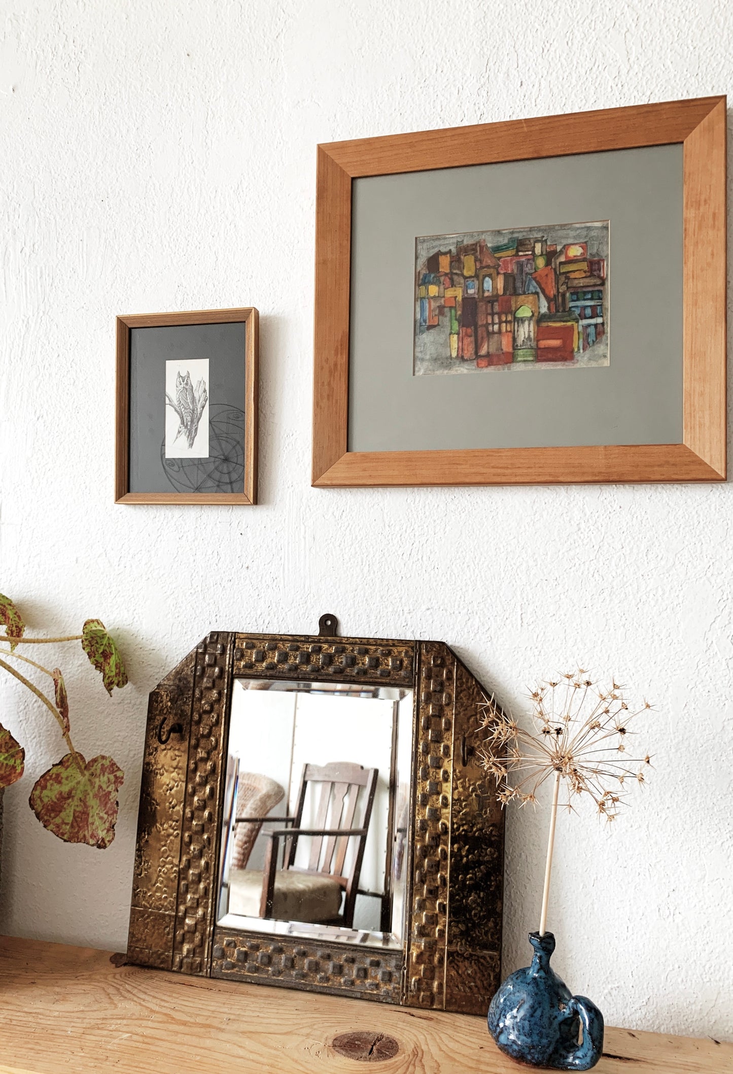 Antique Brass Mirror