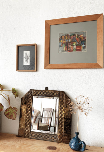 Antique Brass Mirror