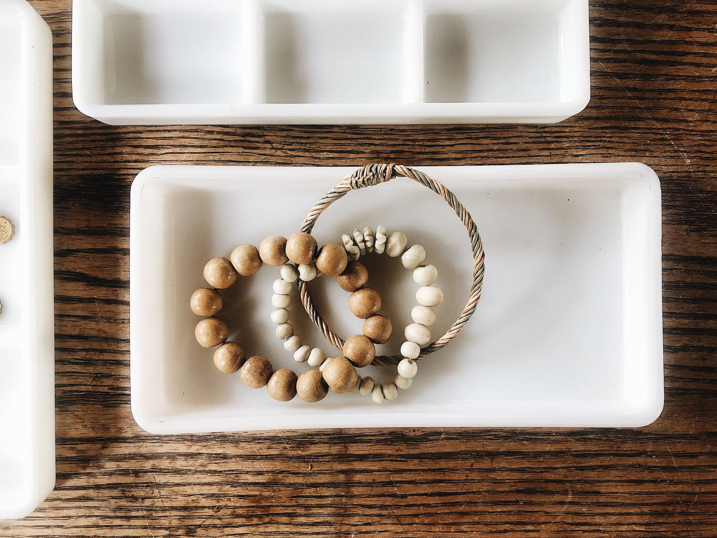 Vintage Milk Glass Tray
