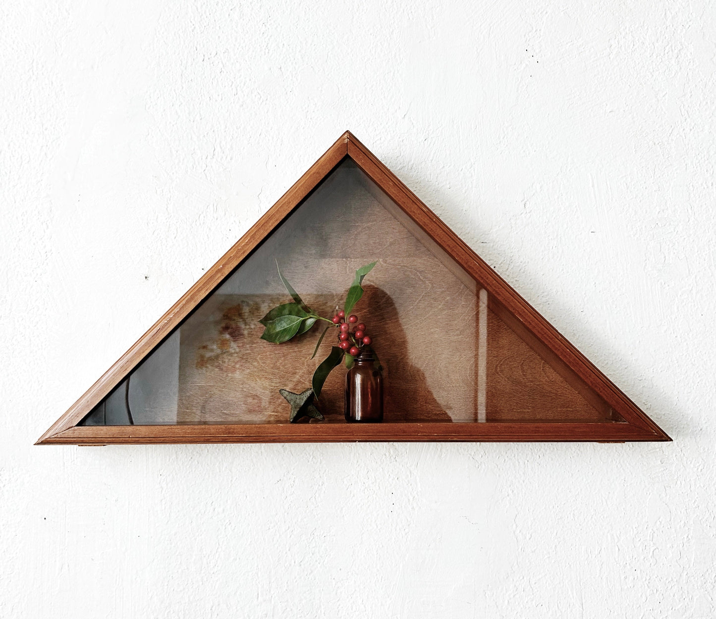 Vintage Triangle Curio Shelf