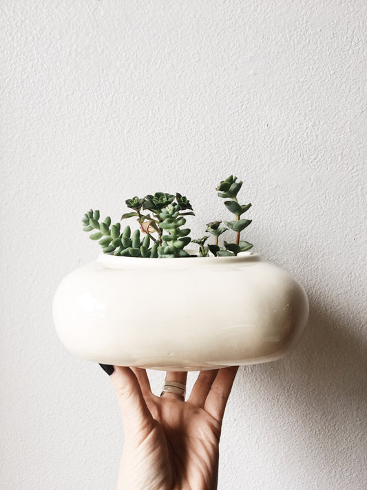 Vintage Shallow Ceramic Pot