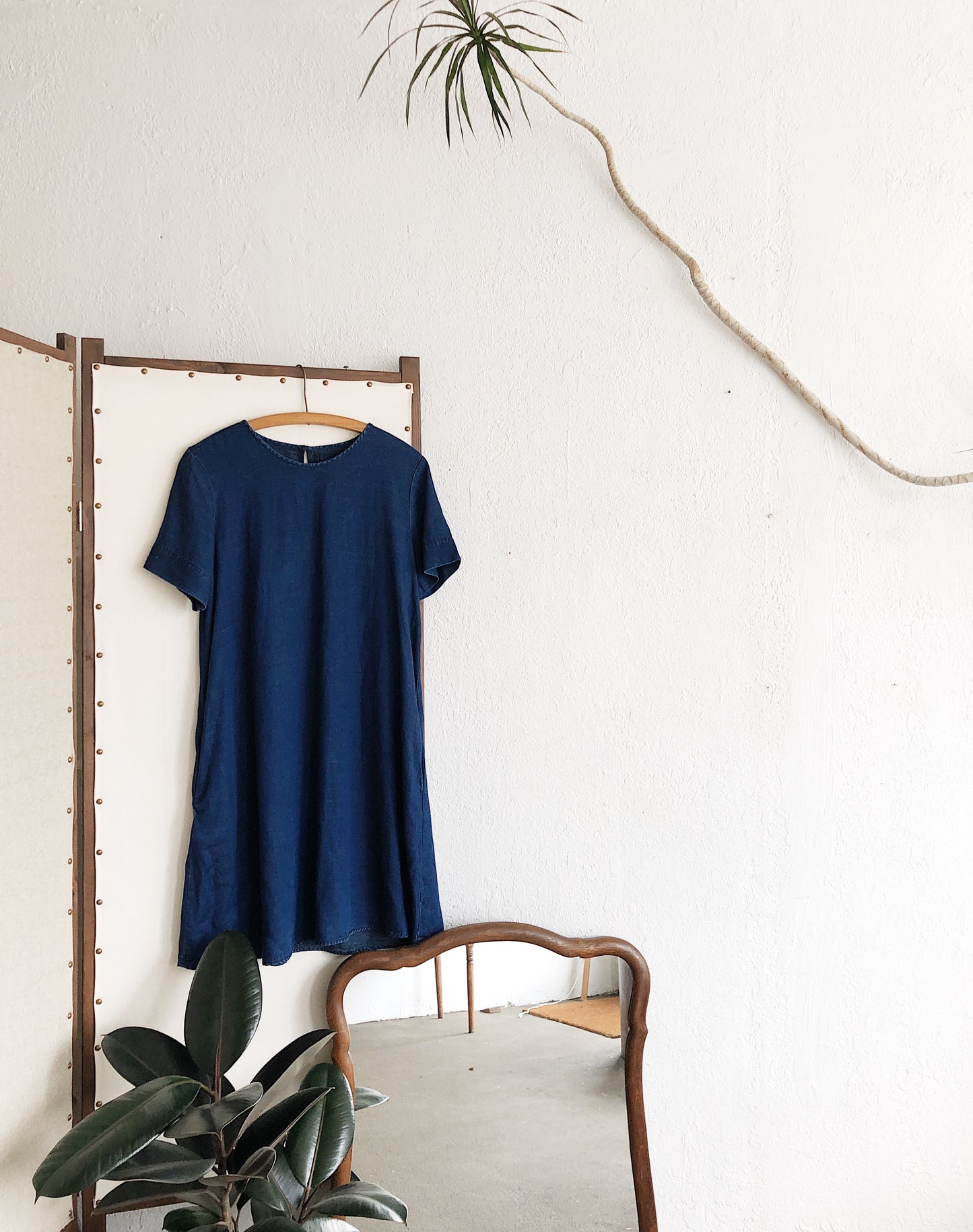 Indigo Dyed A Line Shift