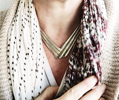 Vintage Aged Silver Choker